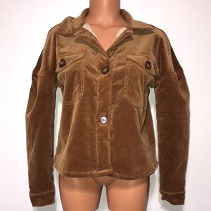 Sage The Label Corduroy Sherpa Lined Jacket Rust Small